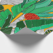 Het patroon van het oerwoud van de zomer met helde cadeaupapier (Hoek)