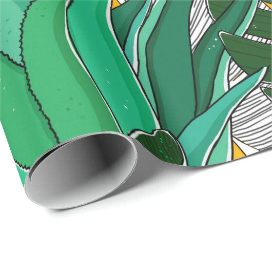 Het patroon van het oerwoud van de zomer met helde cadeaupapier (Rol Hoek)