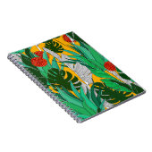 Het patroon van het oerwoud van de zomer met helde notitieboek (Rechterzijde)