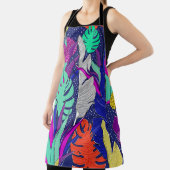 Het patroon van het oerwoud van de zomer met helde schort (Insitu)