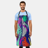 Het patroon van het oerwoud van de zomer met helde schort (Gedragen)