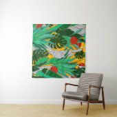 Het patroon van het oerwoud van de zomer met helde wandkleed (In Situ (horizontaal))