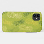 Het Patroon van het Overzicht van ananas op Groen Case-Mate iPhone Case (Achterkant (horizontaal))