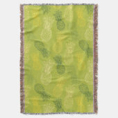 Het Patroon van het Overzicht van ananas op Groen Deken (Voorkant Verticaal)