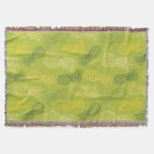 Het Patroon van het Overzicht van ananas op Groen Deken (Voorkant)