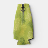 Het Patroon van het Overzicht van ananas op Groen Flesjeskoeler (Achterkant)