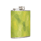 Het Patroon van het Overzicht van ananas op Groen Heupfles (Rechts)