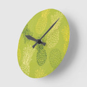 Het Patroon van het Overzicht van ananas op Groen Ronde Klok (Hoek)