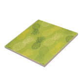 Het Patroon van het Overzicht van ananas op Groen Tegeltje (Zijkant)