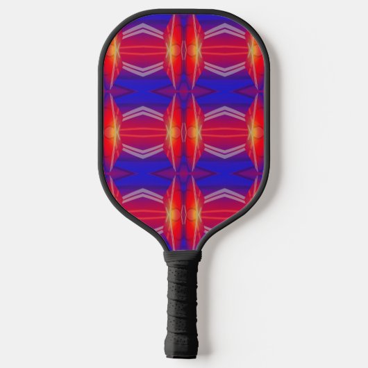 Het patroon van het patroon neon gelaagd Abstract  Pickleball Paddle (Achterkant)