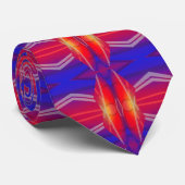 Het patroon van het patroon neon gelaagd Abstract Stropdas (Opgerold)