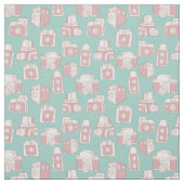 Het  Patroon van het Retro van de Camera's (Blauw) Stof (Swatch)