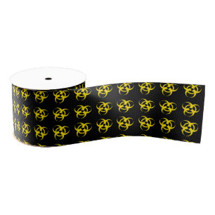 Het Patroon van het Symbool van Biohazard Grosgrain Lint