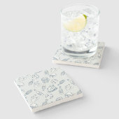 Het Patroon van het voedsel Stenen Onderzetter (Zijkant)