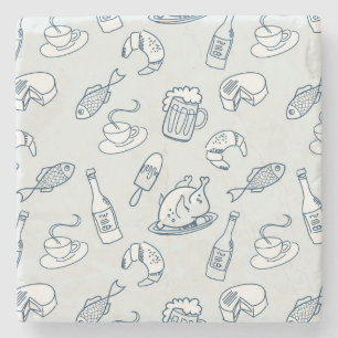 Het Patroon van het voedsel Stenen Onderzetter