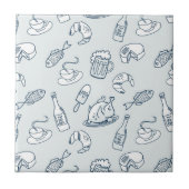 Het Patroon van het voedsel Tegeltje (Voorkant)