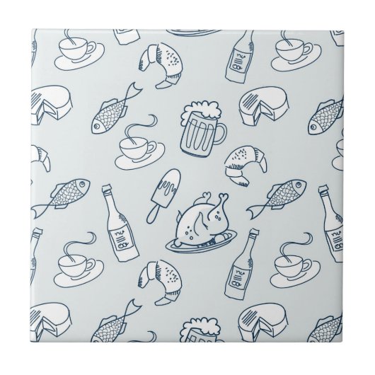 Het Patroon van het voedsel Tegeltje (Voorkant)