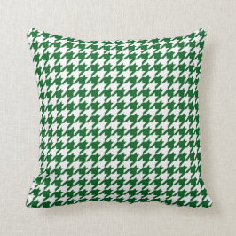 Het Patroon van Houndstooth in Groen en Witte Hoed Kussen