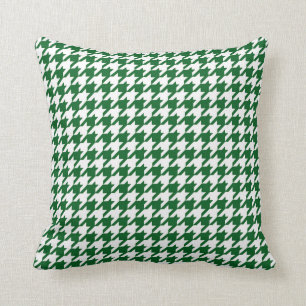 Het Patroon van Houndstooth in Groen en Witte Hoed Kussen