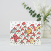 Het patroon van Kerstmis met heel wat grappige Feestdagenkaart (Staand voorkant)