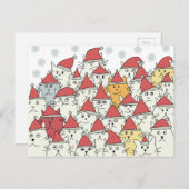 Het patroon van Kerstmis met heel wat grappige Feestdagenkaart (Voorkant / Achterkant)