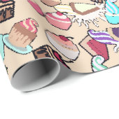 Het patroon van naadloze doedelcake. Handtekening  Cadeaupapier (Rol Hoek)