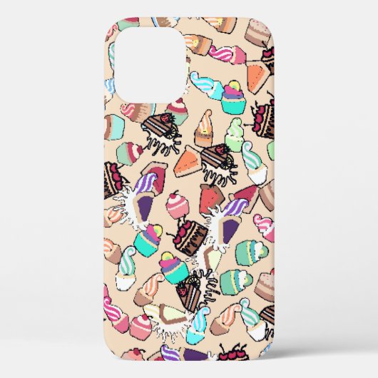 Het patroon van naadloze doedelcake. Handtekening Case-Mate iPhone Case (Achterkant)