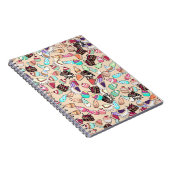 Het patroon van naadloze doedelcake. Handtekening Notitieboek (Rechterzijde)