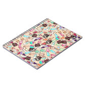 Het patroon van naadloze doedelcake. Handtekening Notitieboek (Linkerzijde)