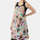 Het patroon van naadloze doedelcake. Handtekening  Schort (Insitu)