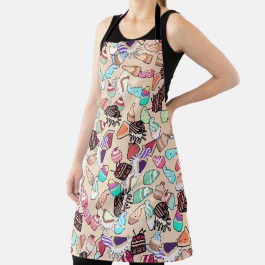 Het patroon van naadloze doedelcake. Handtekening Schort (Insitu)