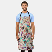 Het patroon van naadloze doedelcake. Handtekening  Schort (Gedragen)