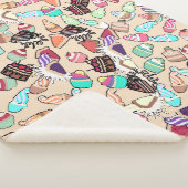 Het patroon van naadloze doedelcake. Handtekening Sherpa Deken (3/4)