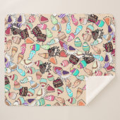 Het patroon van naadloze doedelcake. Handtekening Sherpa Deken (Voorkant (horizontaal))