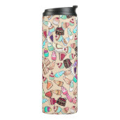 Het patroon van naadloze doedelcake. Handtekening Thermosbeker (Gedraaid links)