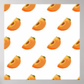 Het patroon van Persimmon dat op een witte achterg Poster (Voorkant)
