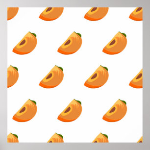 Het patroon van Persimmon dat op een witte achterg Poster