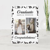 Het Patroon van Rococo feliciteert Afstuderen 2 Fo Kaart (Voorkant)