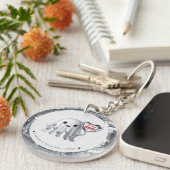 Het patroon van Silver Ghost Valentijns Sleutelhanger (Voorkant Rechts)