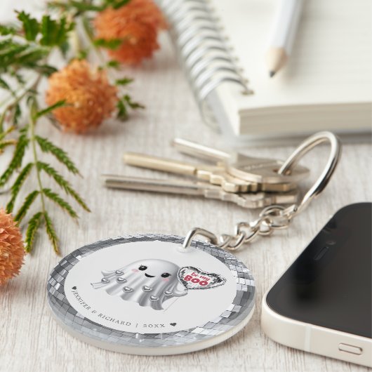 Het patroon van Silver Ghost Valentijns Sleutelhanger (Voorkant Rechts)