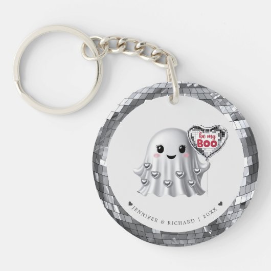 Het patroon van Silver Ghost Valentijns Sleutelhanger (Voorkant)