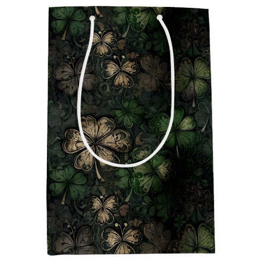 Het patroon van St. Patrick's Day Medium Cadeauzakje (Voorkant)