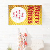 Het Patroon van sterren transparant & Button wit Spandoek (Insitu)