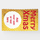 Het Patroon van sterren transparant & Button wit Spandoek (Horizontaal)