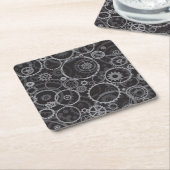 Het patroon van tandraderen kartonnen onderzetters (Schuin)