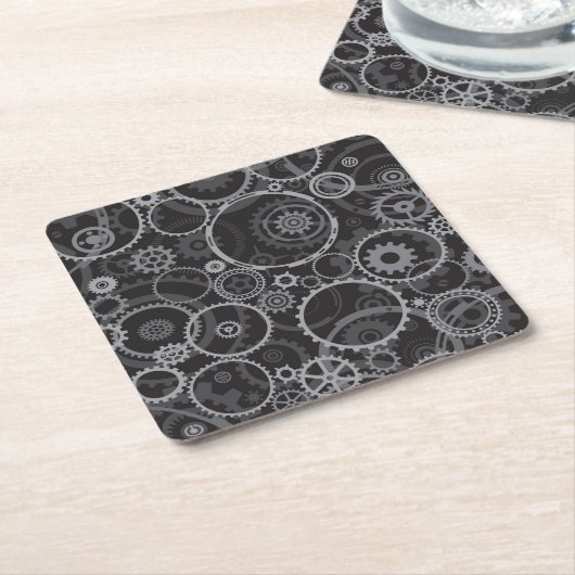 Het patroon van tandraderen kartonnen onderzetters (Schuin)