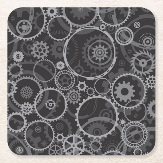 Het patroon van tandraderen kartonnen onderzetters (Voorkant)
