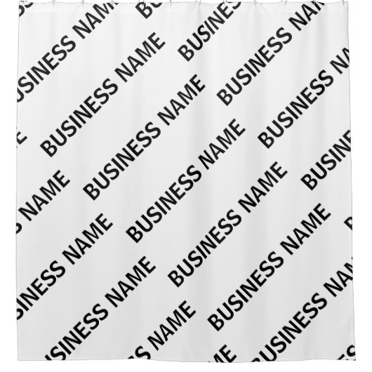 Het patroon van uw bedrijfsnaam | Zwart-wit Douchegordijn (Voorkant)