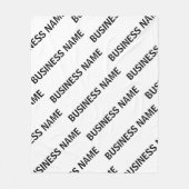 Het patroon van uw bedrijfsnaam | Zwart-wit Fleece Deken (Voorkant)