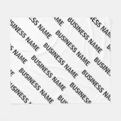 Het patroon van uw bedrijfsnaam | Zwart-wit Fleece Deken (Voorkant (Horizontaal))